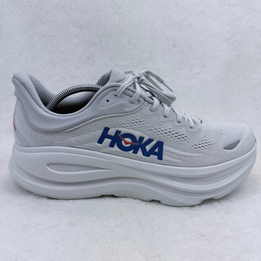 HOKA Bondi 9 Mens Running Shoes Cosmic Grey Ultramarine Size 11.5 Athletic Shoe
